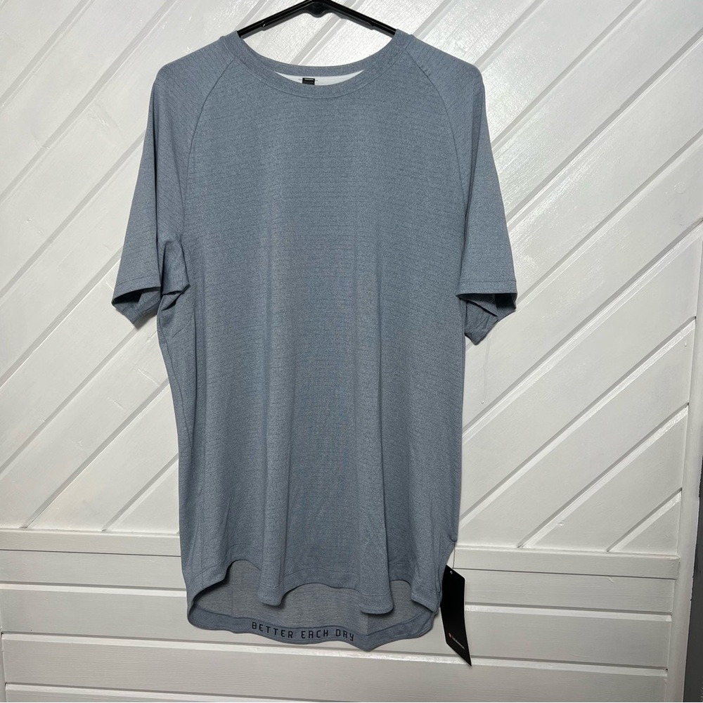 Lululemon Drysense Short Sleeve L Heathered Chambray